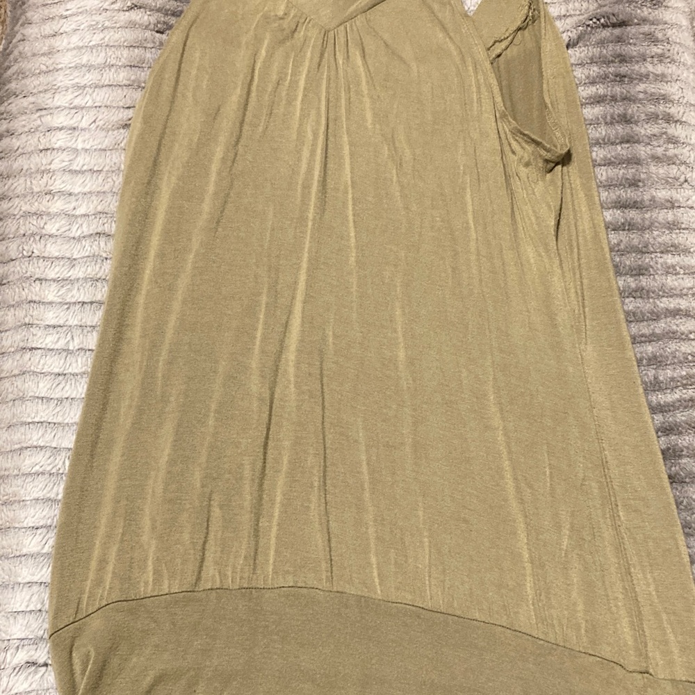 Studio Y Olive Tank Top with Sequin Trim - Picture 3 of 3
